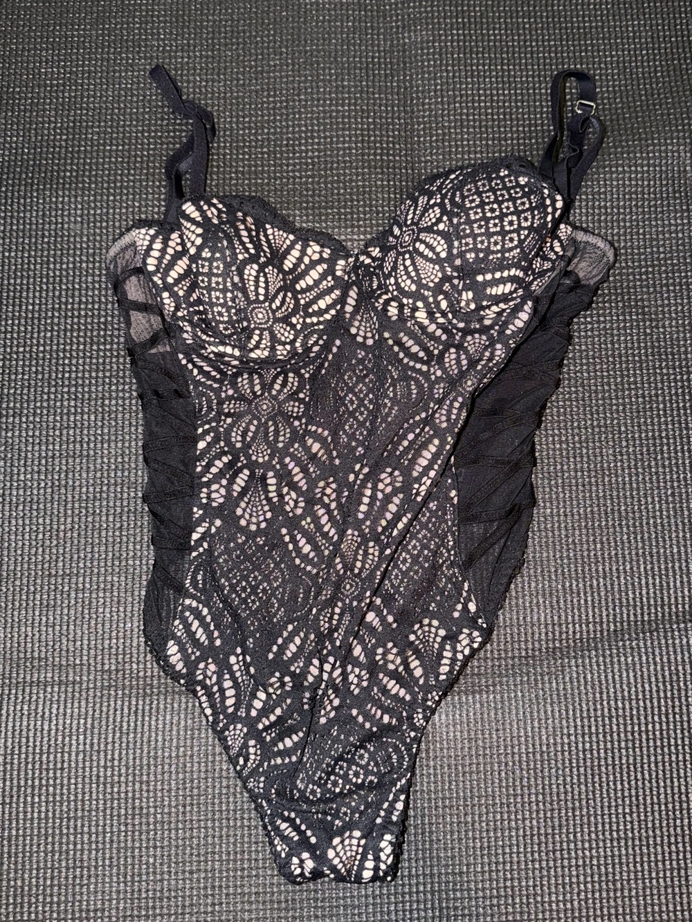 Victoria's Secret Black Lace Bodysuit Teddy